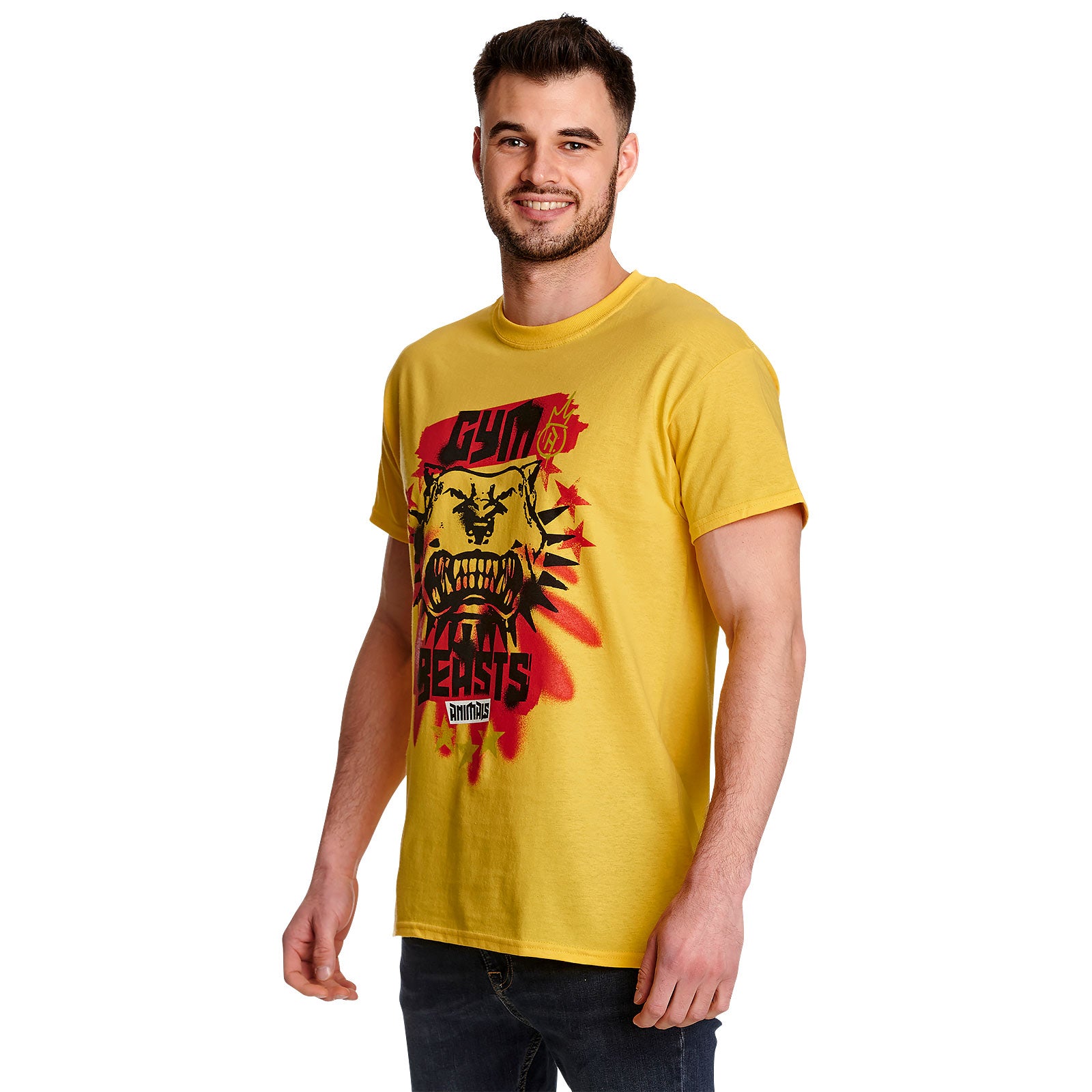 Productafbeelding Cyberpunk 2077 - Gym Beasts T-shirt geel