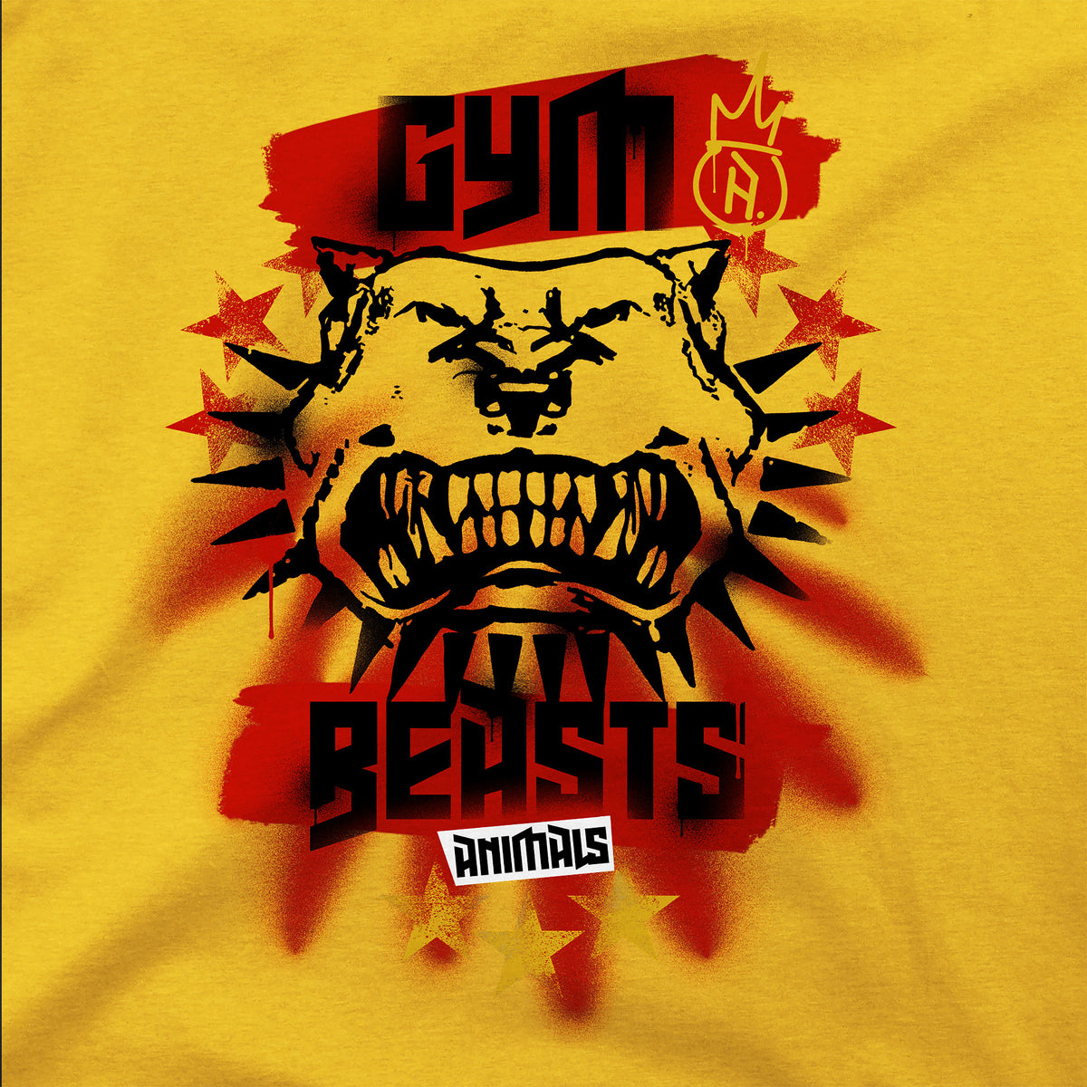Productafbeelding Cyberpunk 2077 - Gym Beasts T-shirt geel