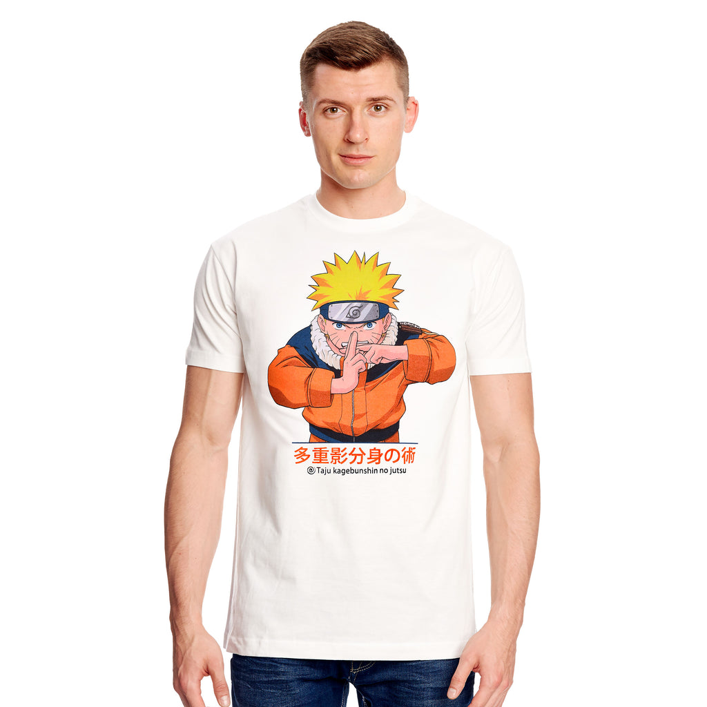 Productafbeelding Naruto Uzumaki Kage Bunshin no Jutsu T-shirt wit