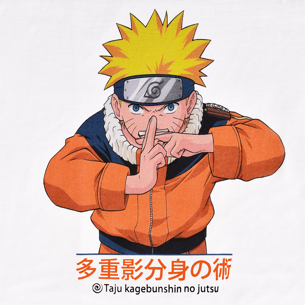 Productafbeelding Naruto Uzumaki Kage Bunshin no Jutsu T-shirt wit