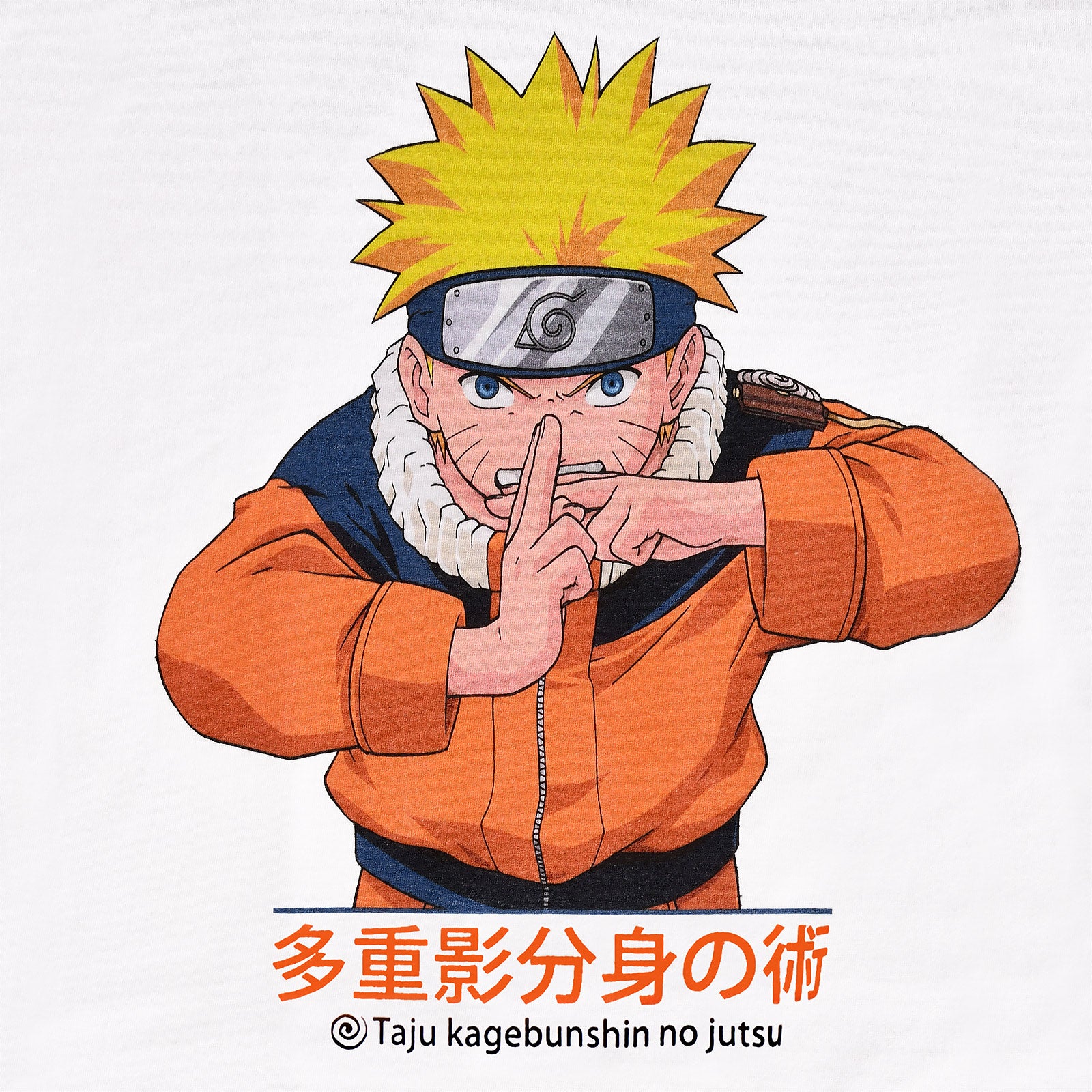 Productafbeelding Naruto Uzumaki Kage Bunshin no Jutsu T-shirt wit