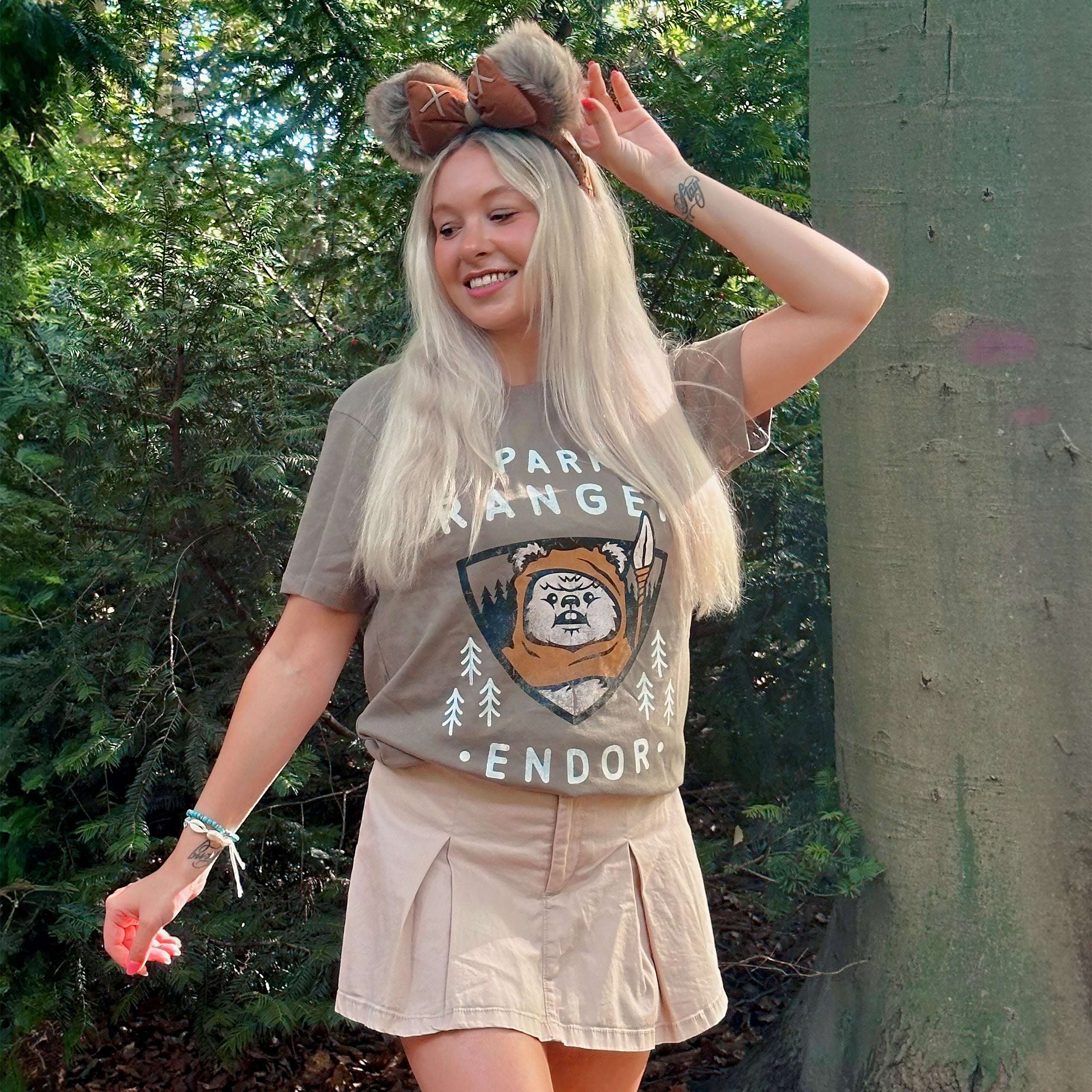 Productafbeelding Star Wars - Ewok Park Ranger Olijf T-Shirt
