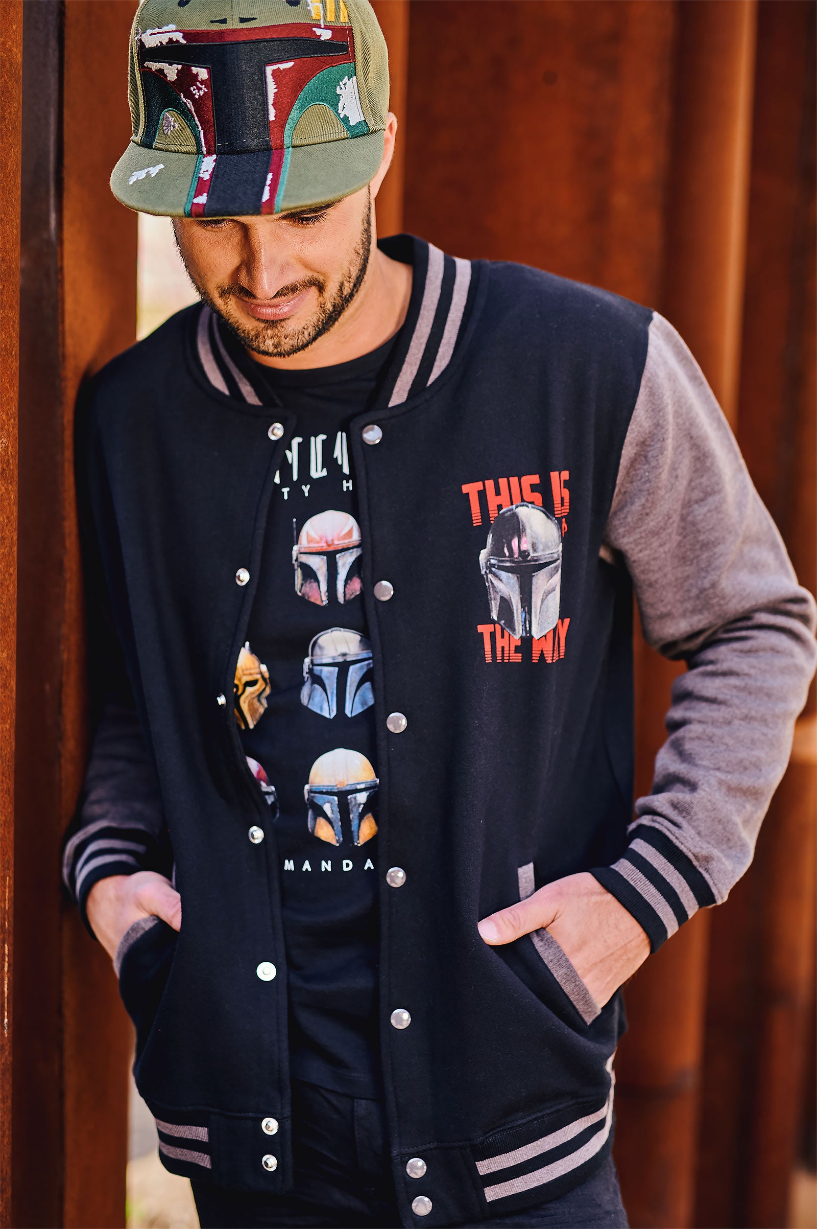 Productafbeelding Star Wars - Mandalorian Helmen T-shirt zwart