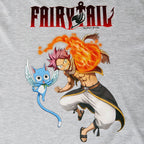 Productafbeelding Fairy Tail - Natsu en Happy T-shirt grijs