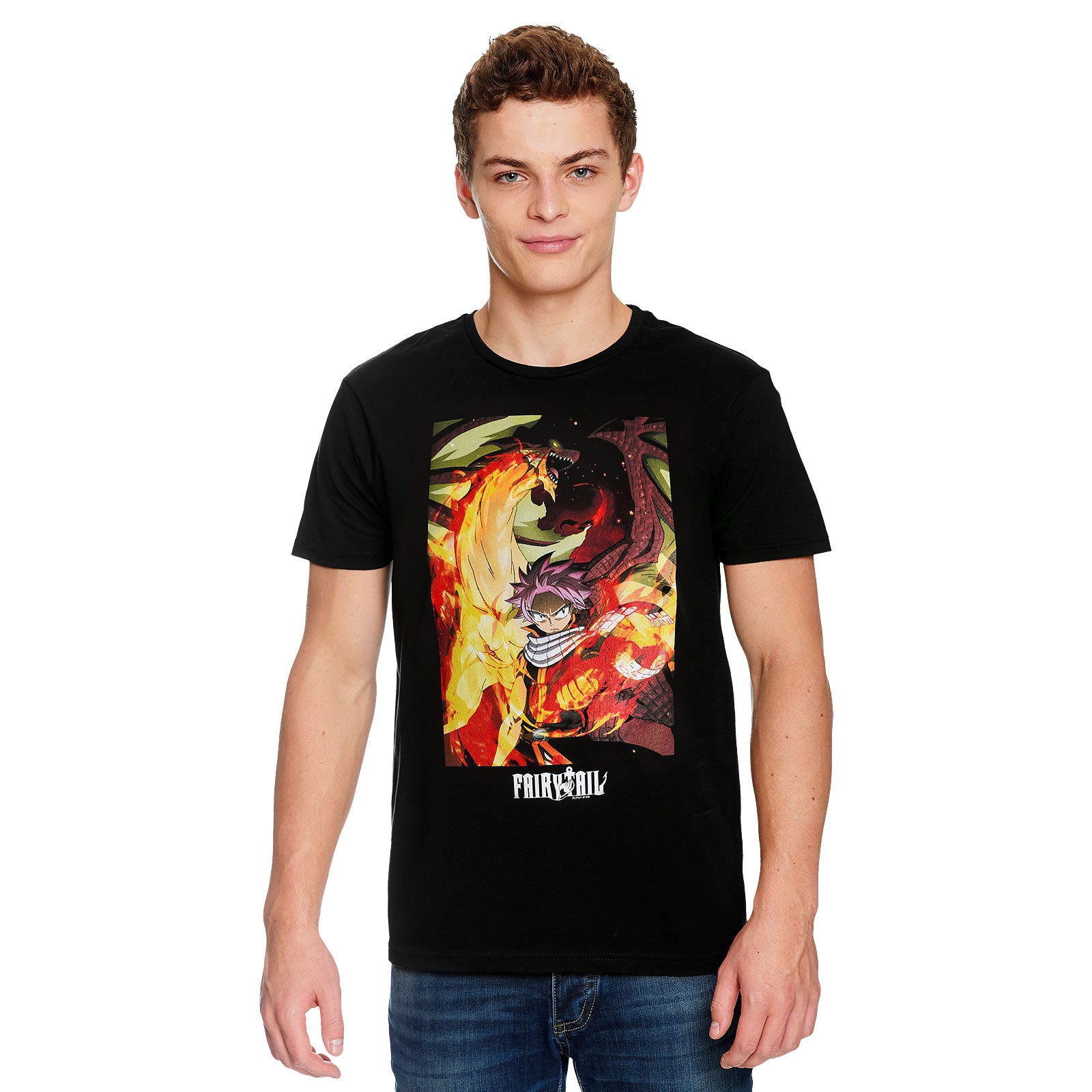Product image Fairy Tail - Natsu with Igneel T-Shirt black