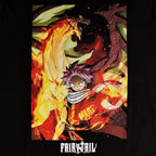 Productafbeelding Fairy Tail - Natsu met Igneel T-shirt zwart