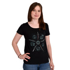 Productafbeelding Harry Potter - Patronus Vrienden Dames T-shirt Zwart