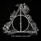 Productafbeelding Harry Potter - Floral Deathly Hallows Dames T-shirt Zwart
