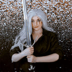 Productafbeelding Geralt van Rivia Zilveren Zwaard Replica met Schede voor Witcher Fans
