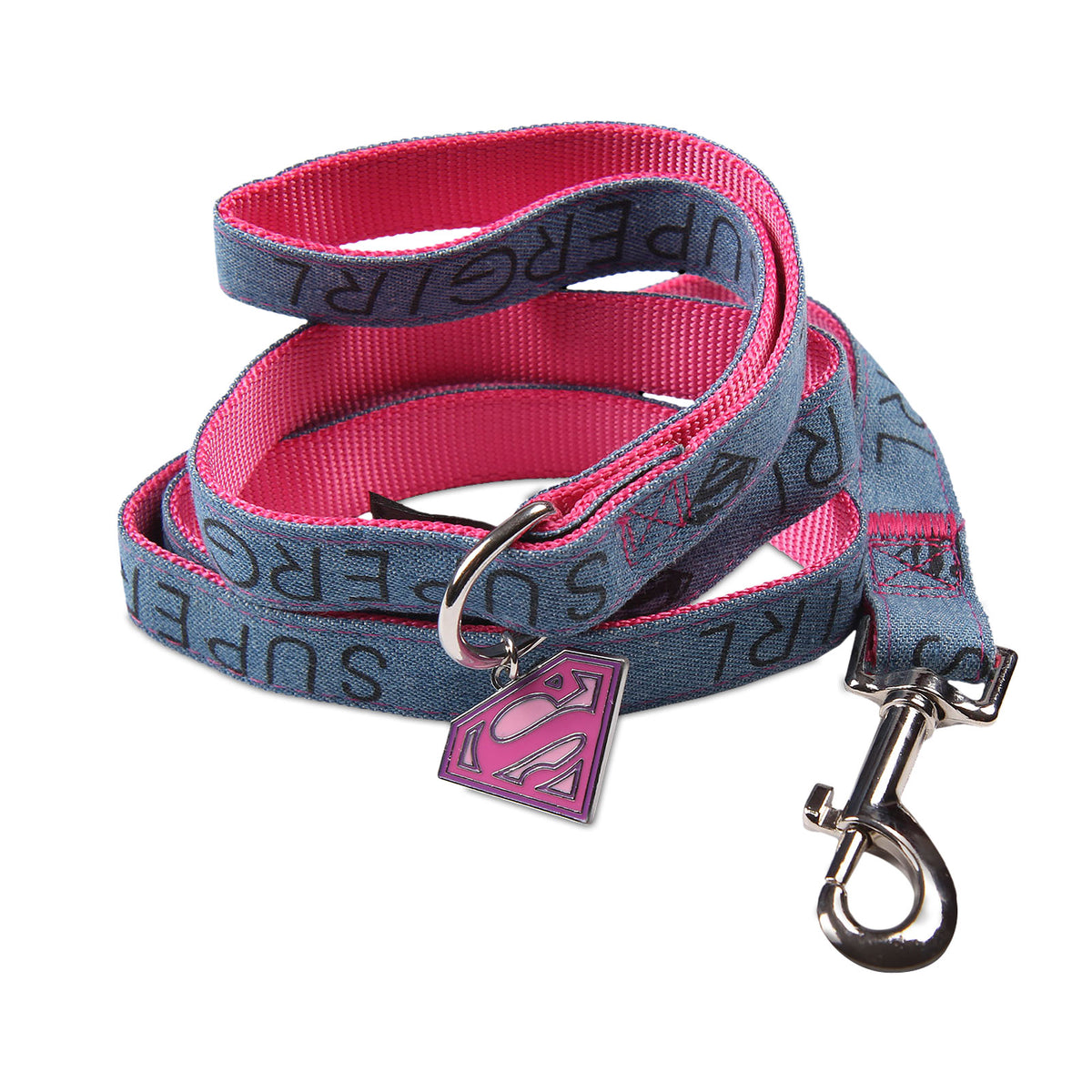 Productafbeelding Supergirl hondenriem roze-blauw
