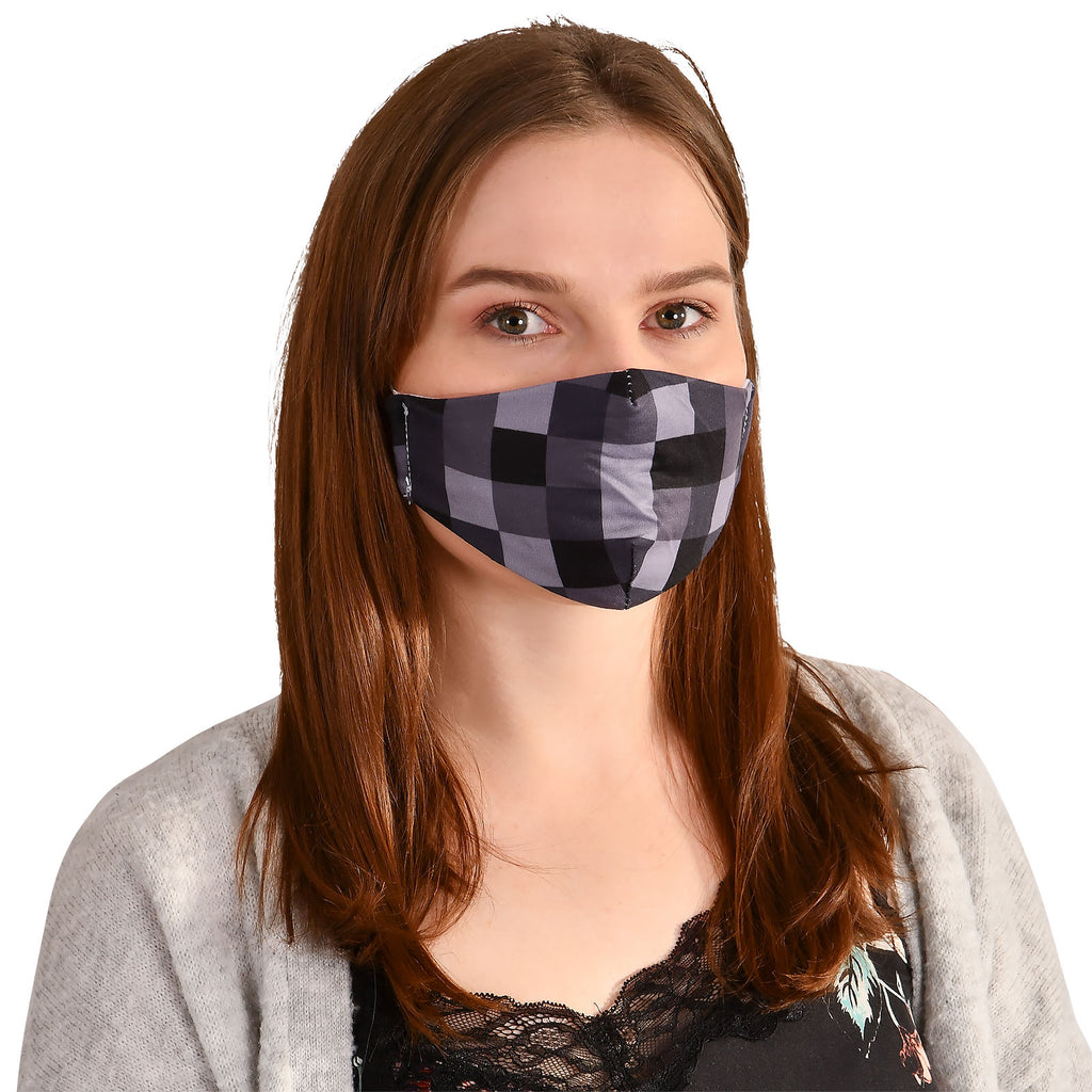Productafbeelding Pixel gezichtsmasker voor Minecraft fans grijs