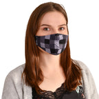 Productafbeelding Pixel gezichtsmasker voor Minecraft fans grijs