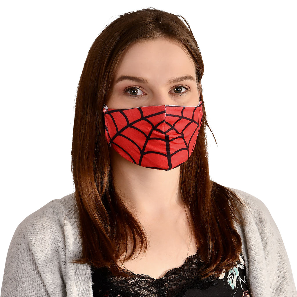 Productafbeelding Spinnenweb Gezichtsmasker voor Spider-Man Fans Rood