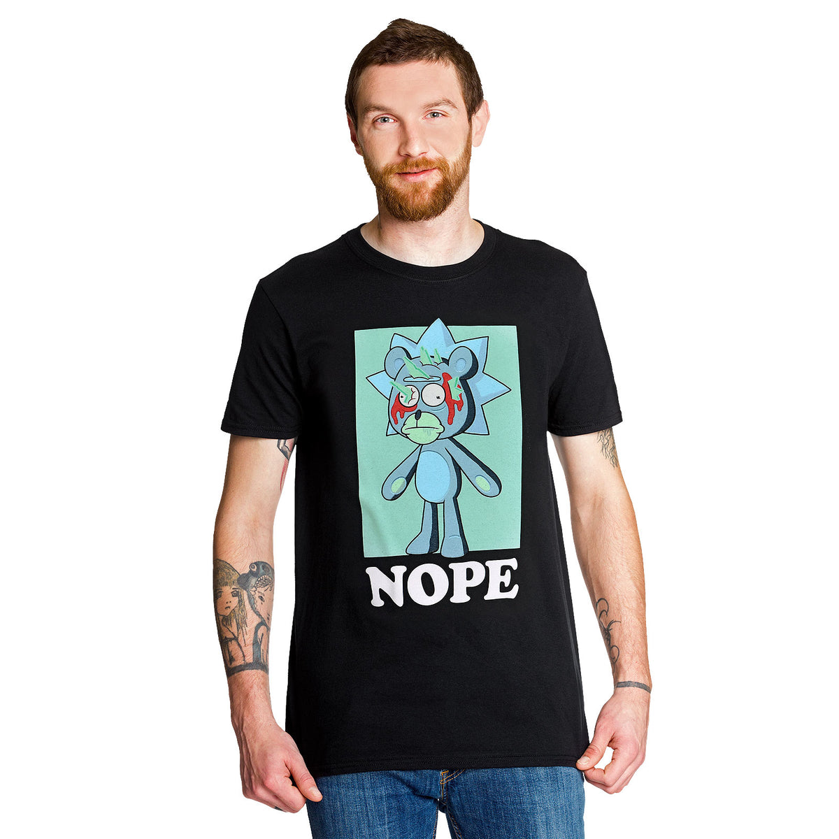 Productafbeelding Rick en Morty - Nope T-Shirt zwart