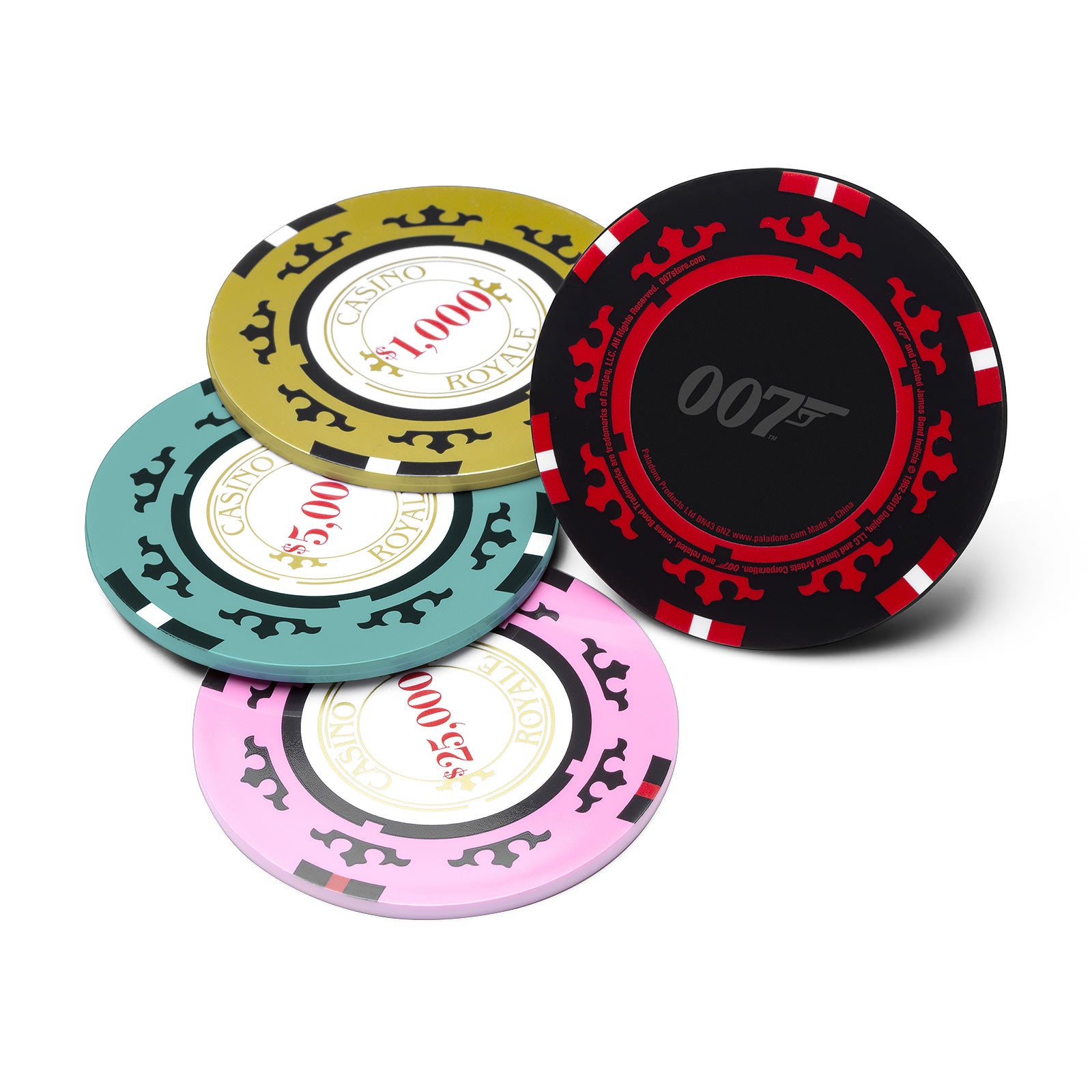Productafbeelding James Bond - Casino Royale Poker Chip Onderzetters Set van 4