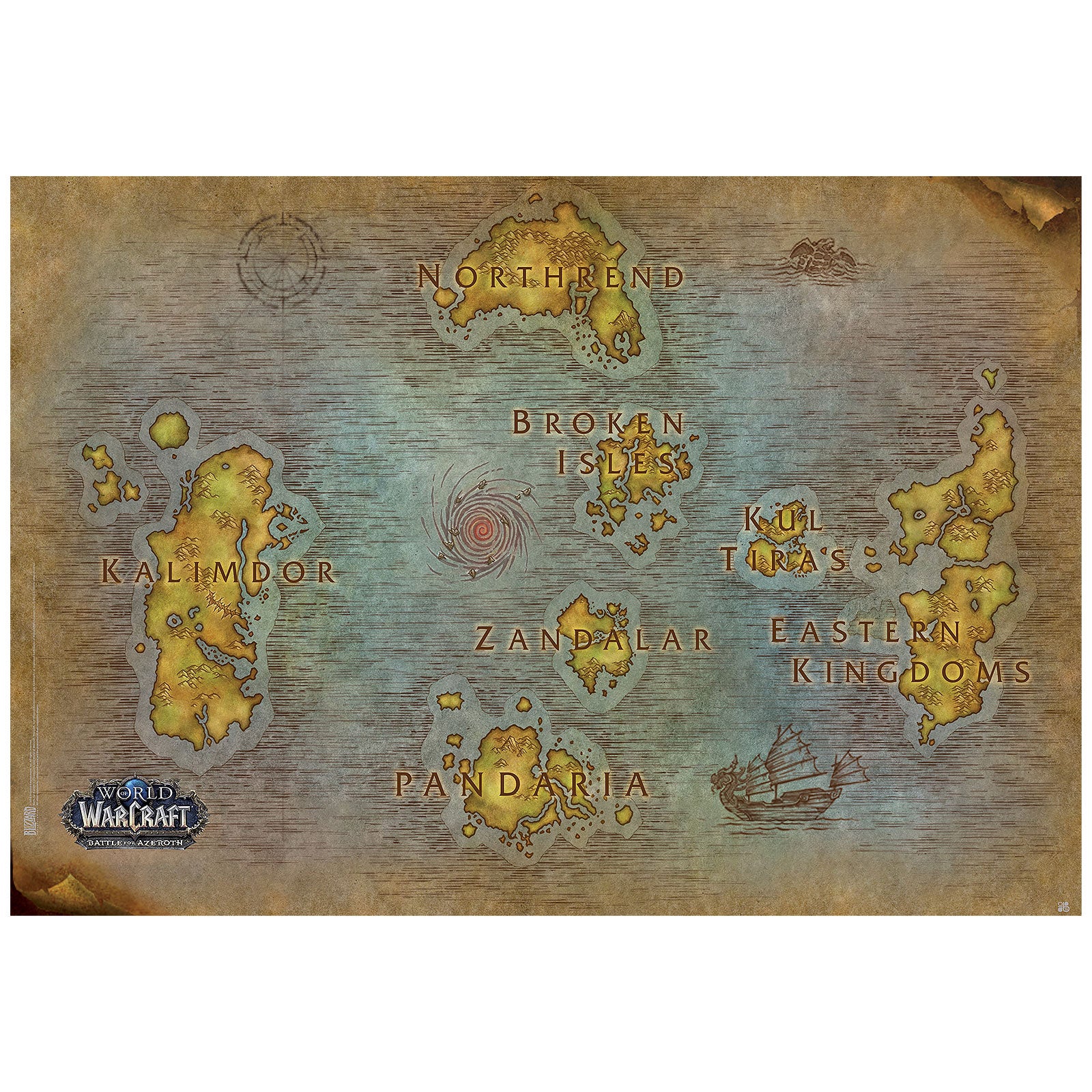 Productafbeelding World of Warcraft - Kaart van Azeroth Maxi Poster