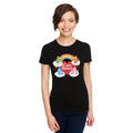 Productafbeelding De Troetelbeertjes - Bears and Rainbow Dames T-shirt Zwart