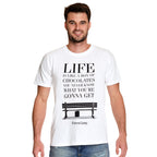 Productafbeelding Forrest Gump - Life Is Like a Box of Chocolates T-Shirt wit