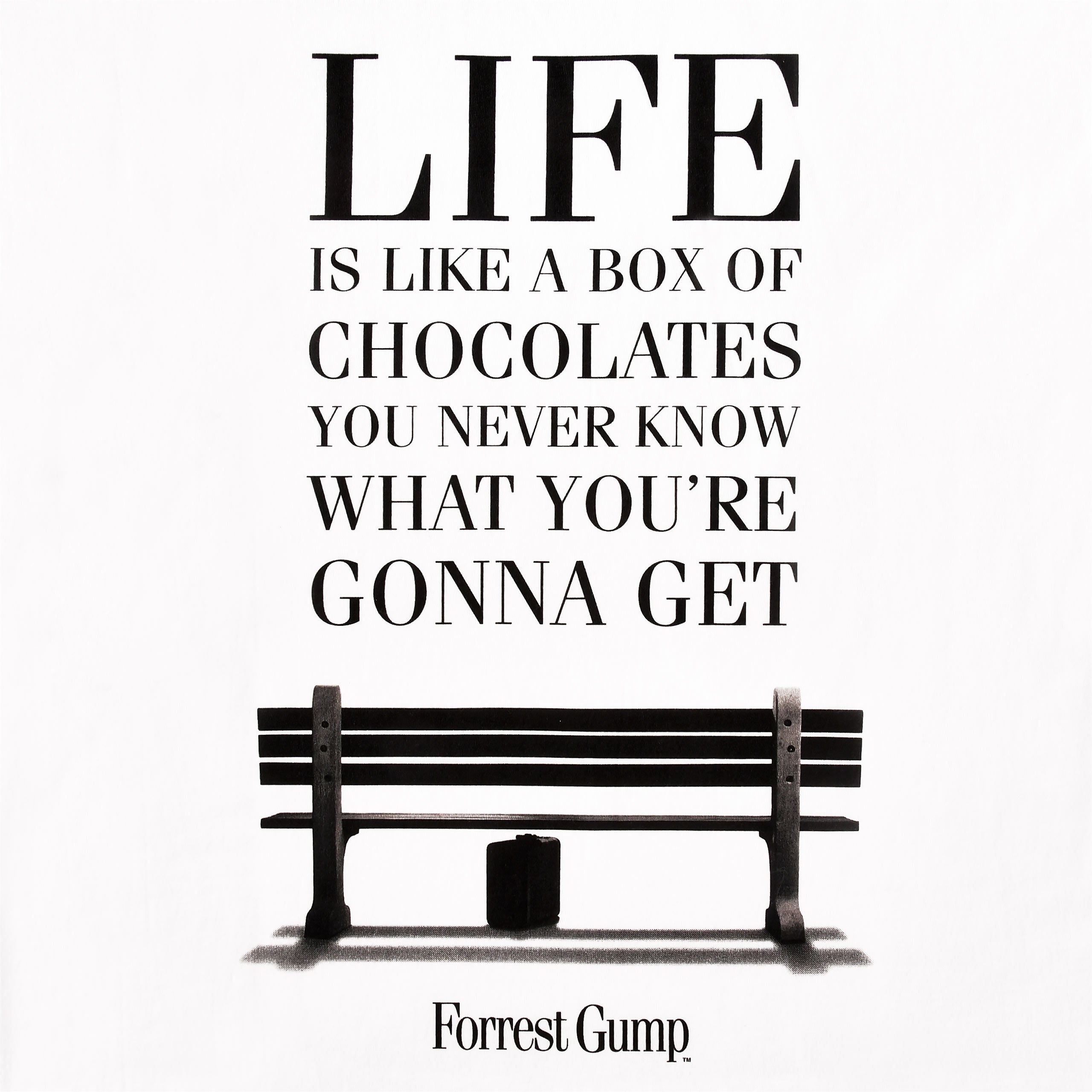 Product image Forrest Gump - Life Is Like a Box of Chocolates T-Shirt white