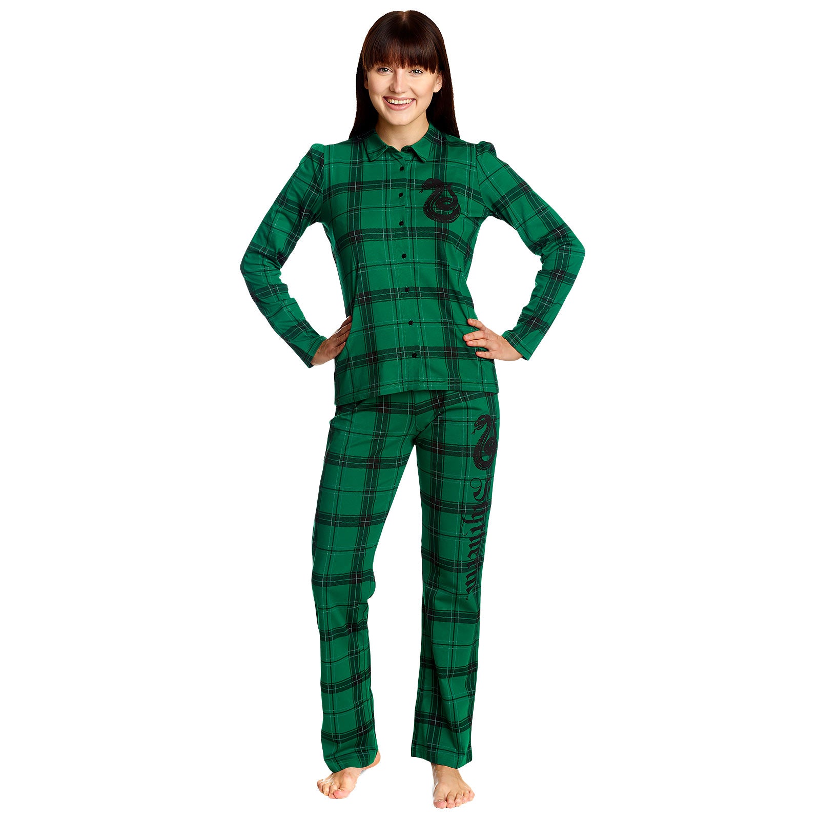Productafbeelding Harry Potter - Slytherin Ruit Pyjama Dames groen