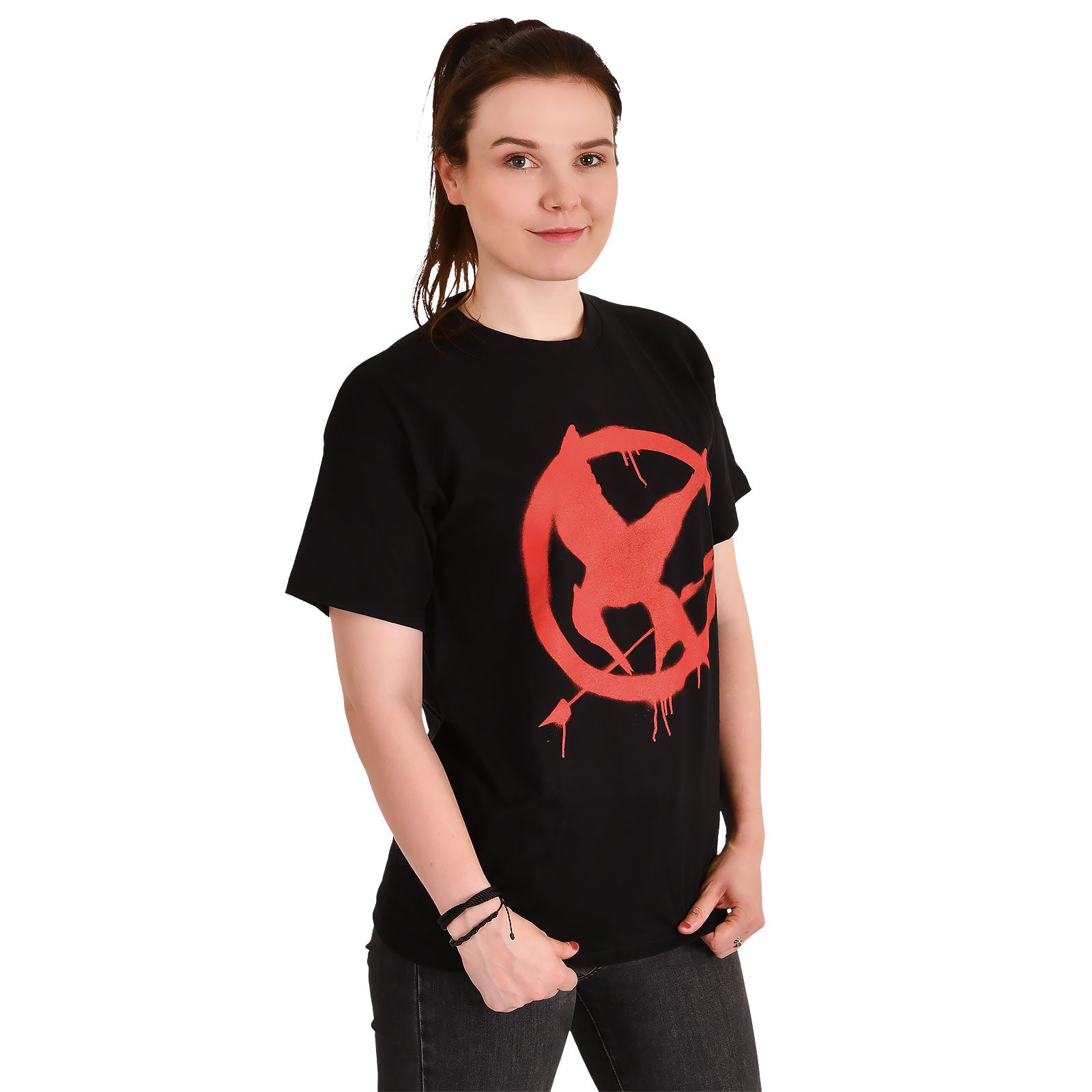 Productafbeelding Hongerspelen - Spotgaai Symbool T-Shirt Zwart