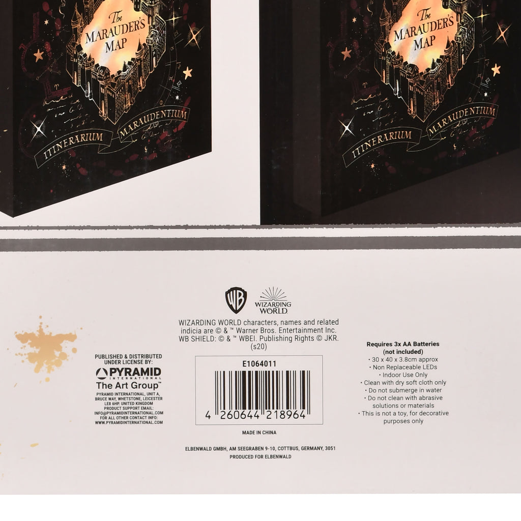 Productafbeelding Harry Potter - Marauder's Map Wandafbeelding met Licht