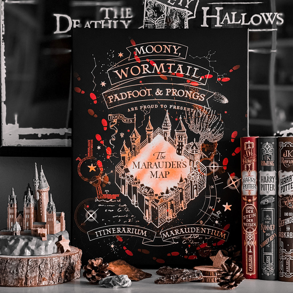 Productafbeelding Harry Potter - Marauder's Map Wandafbeelding met Licht
