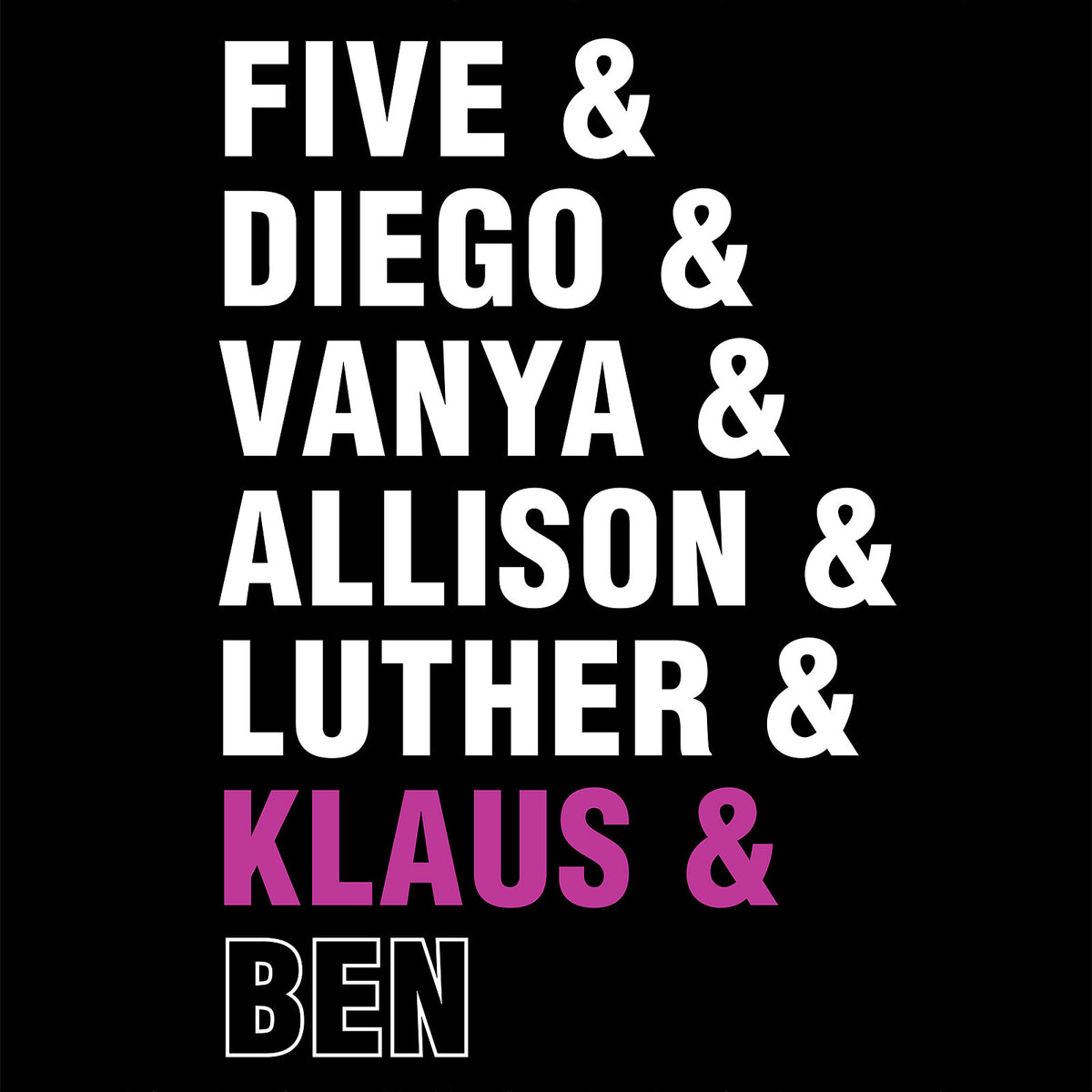 Productafbeelding Hargreeves Family T-Shirt voor The Umbrella Academy Fans