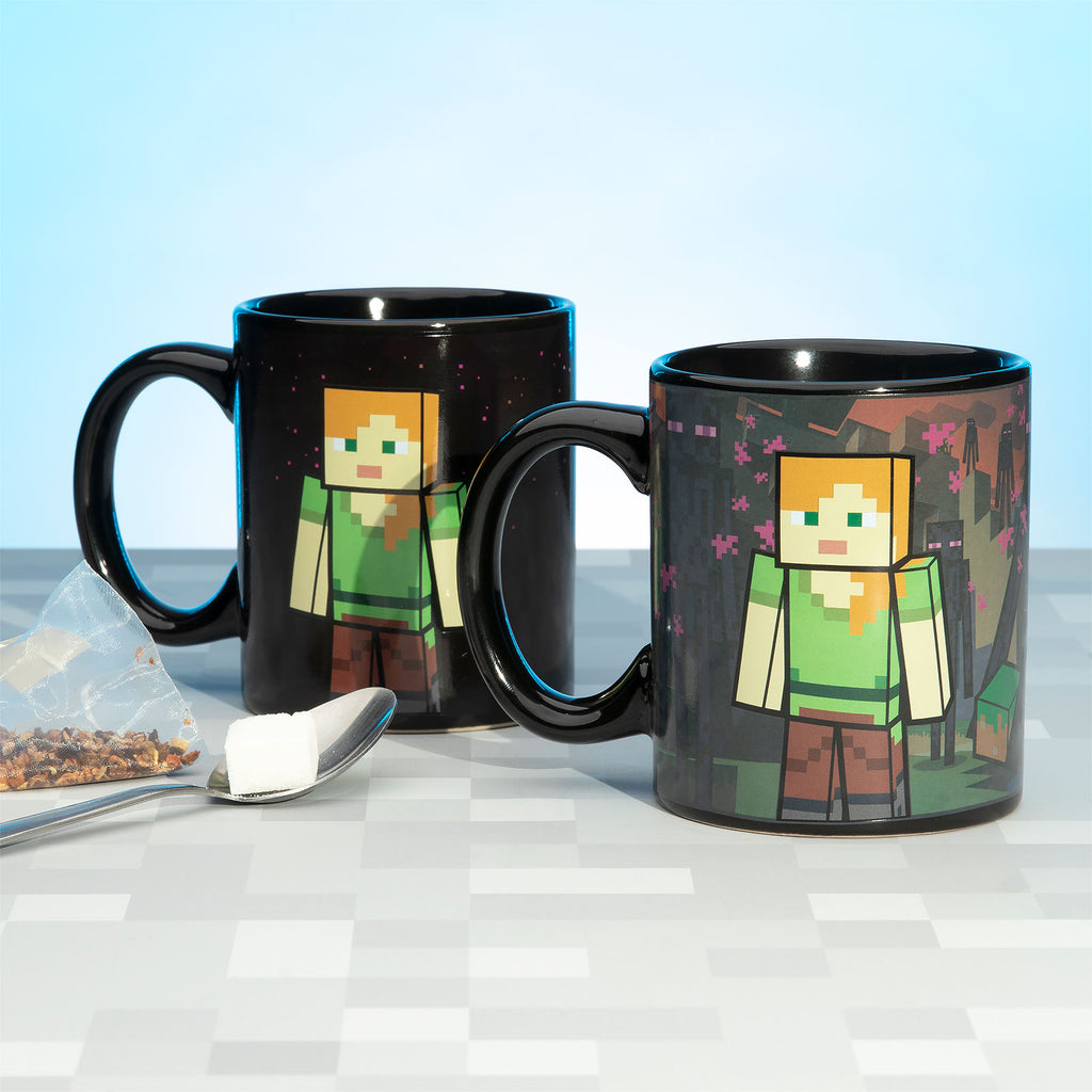 Productafbeelding Minecraft - Steve en Alex Thermisch Effect Mok