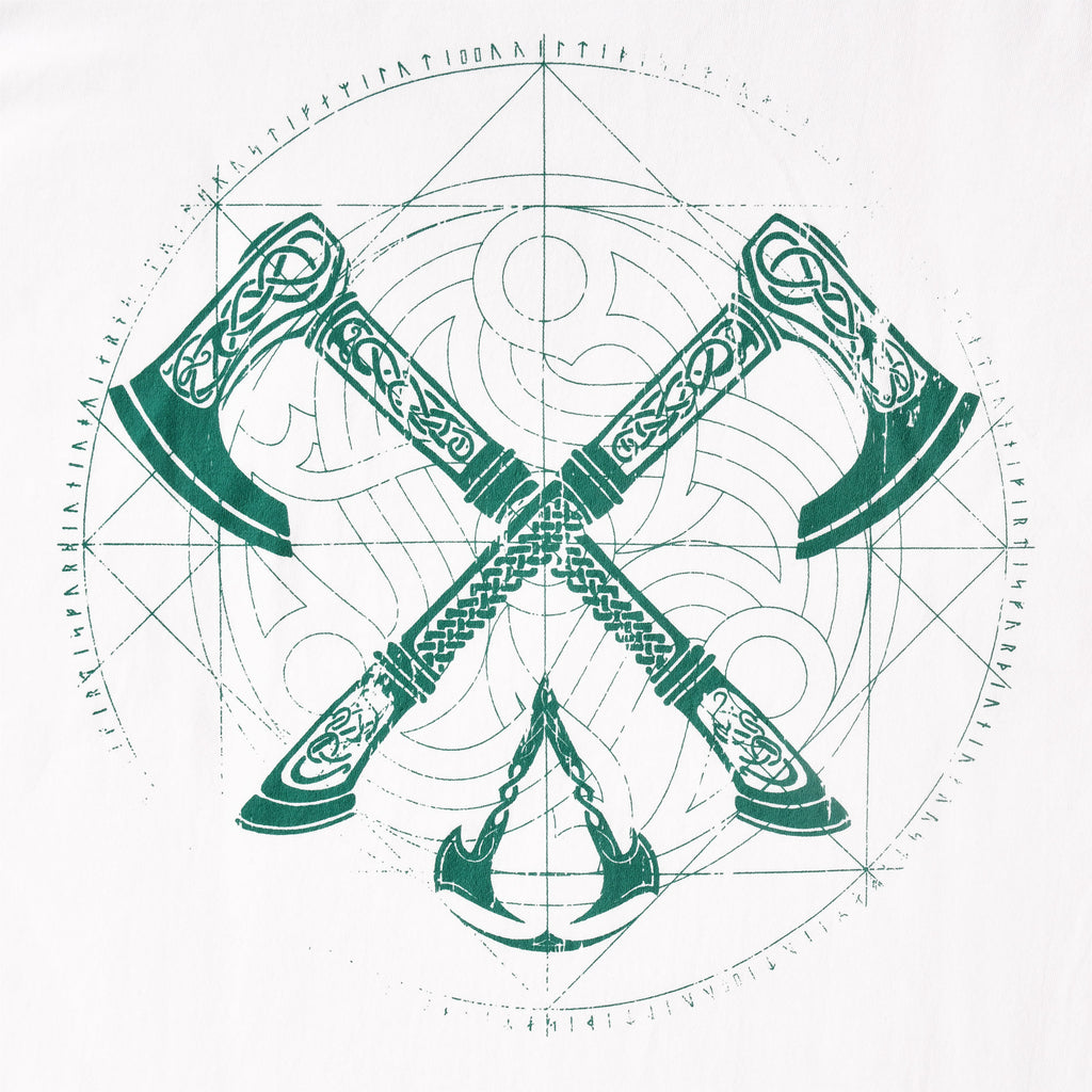 Productafbeelding Assassin's Creed - Valhalla Crossaxe T-shirt wit