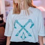 Productafbeelding Assassin's Creed - Valhalla Crossaxe T-shirt wit