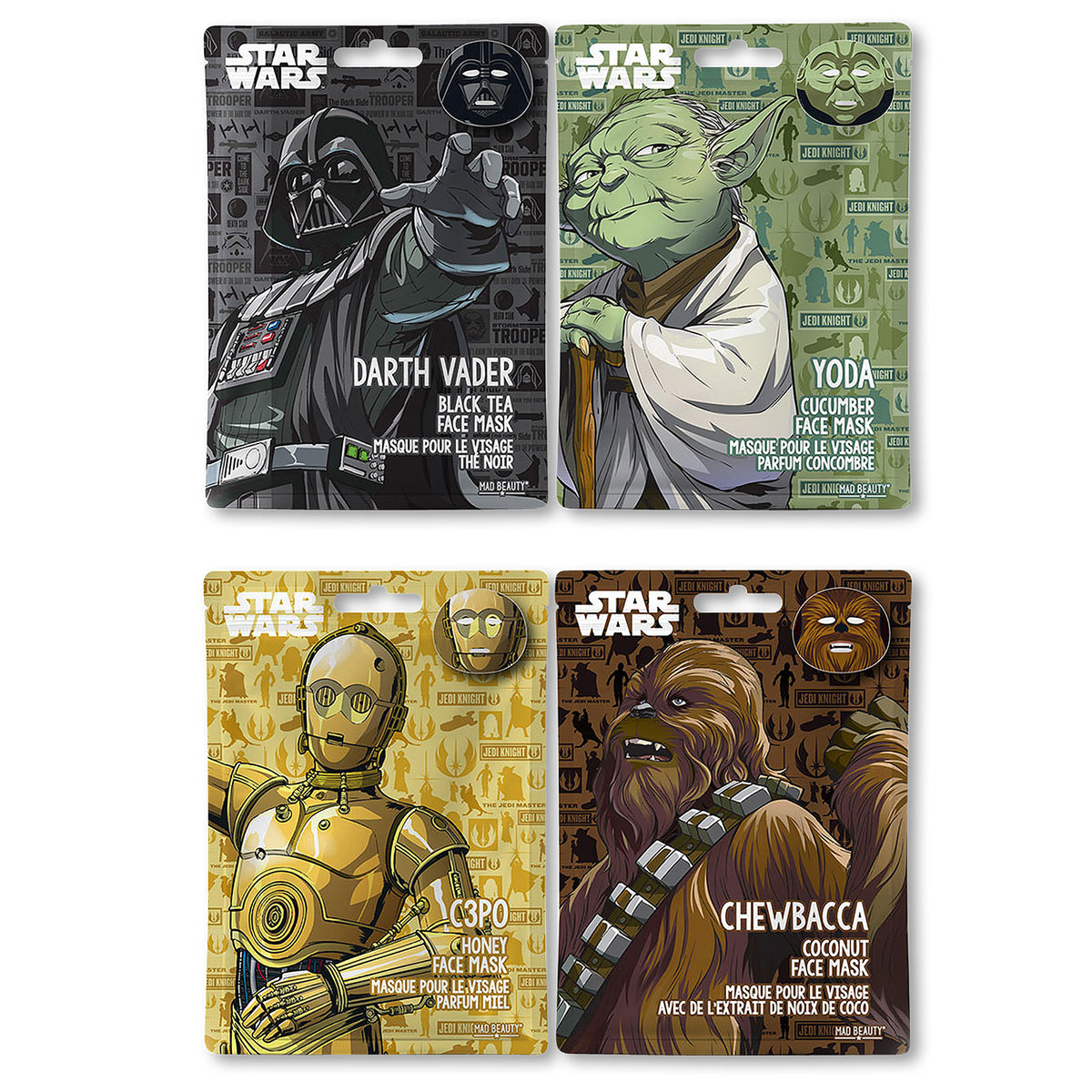 Productafbeelding Star Wars - Personages Sheet Maskers Set van 4