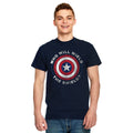 Productafbeelding Marvel - Wie Zal Het Schild Hanteren T-Shirt blauw