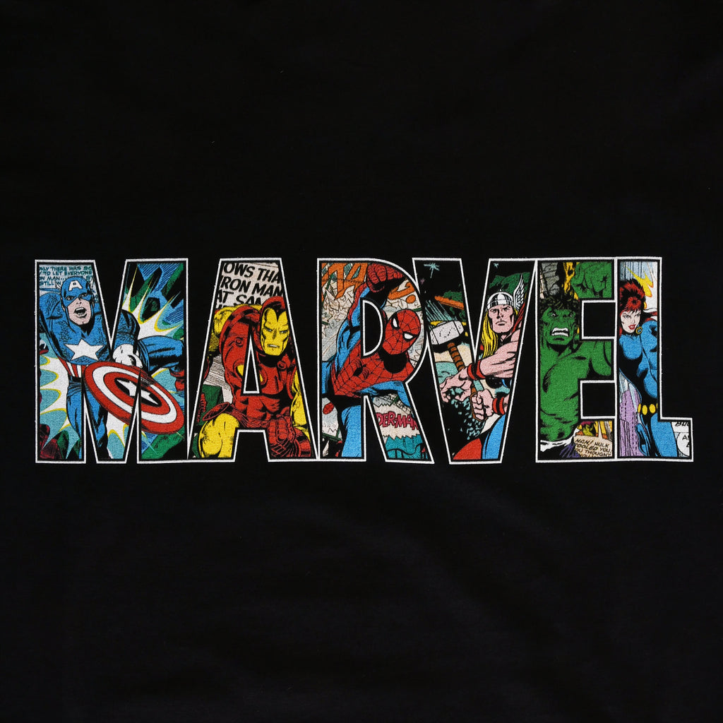 Productafbeelding Marvel - Comic Strip Logo T-shirt zwart