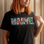 Productafbeelding Marvel - Comic Strip Logo T-shirt zwart