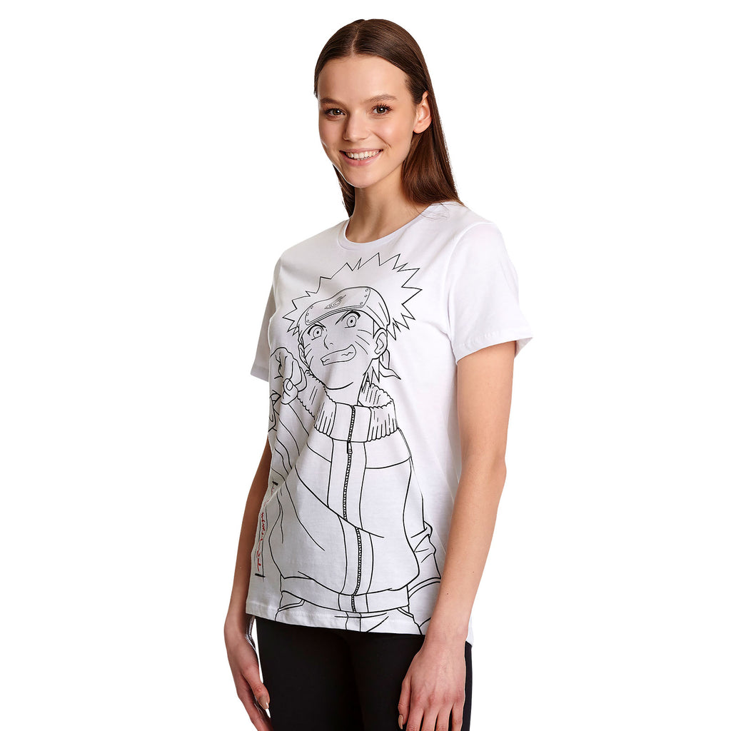 Productafbeelding Naruto - Monochroom Schets T-shirt wit