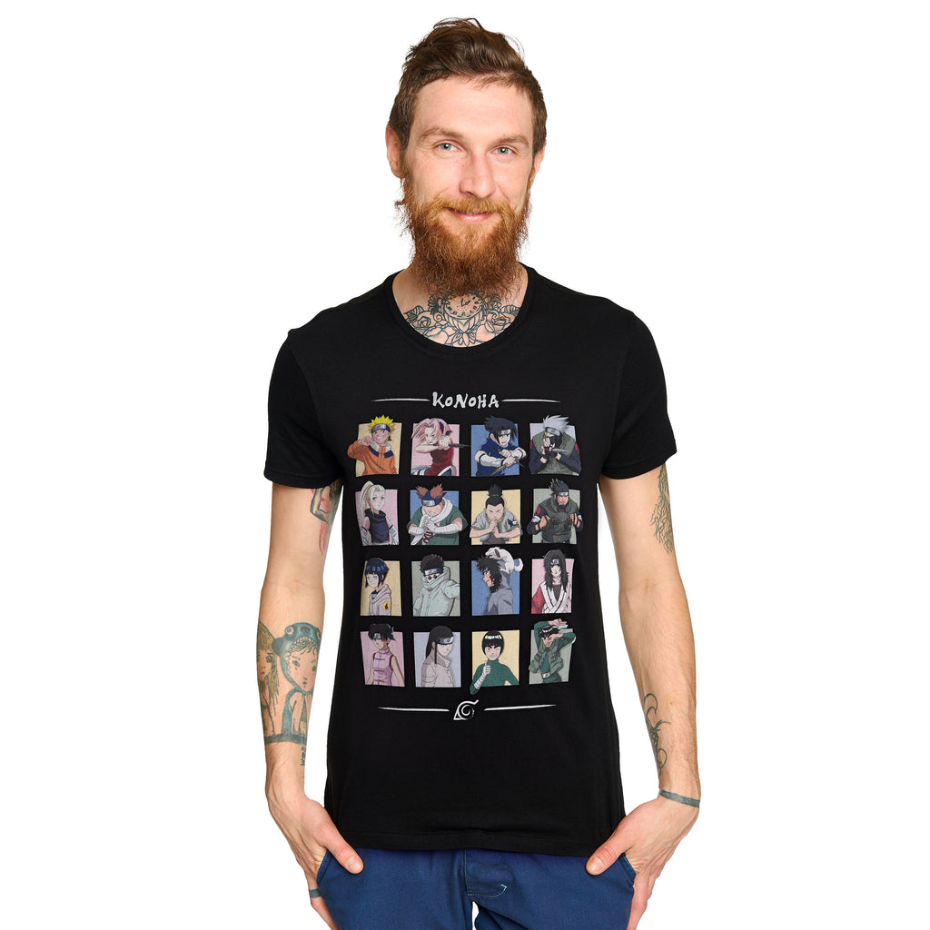 Productafbeelding Naruto - Characters of Konoha T-shirt zwart