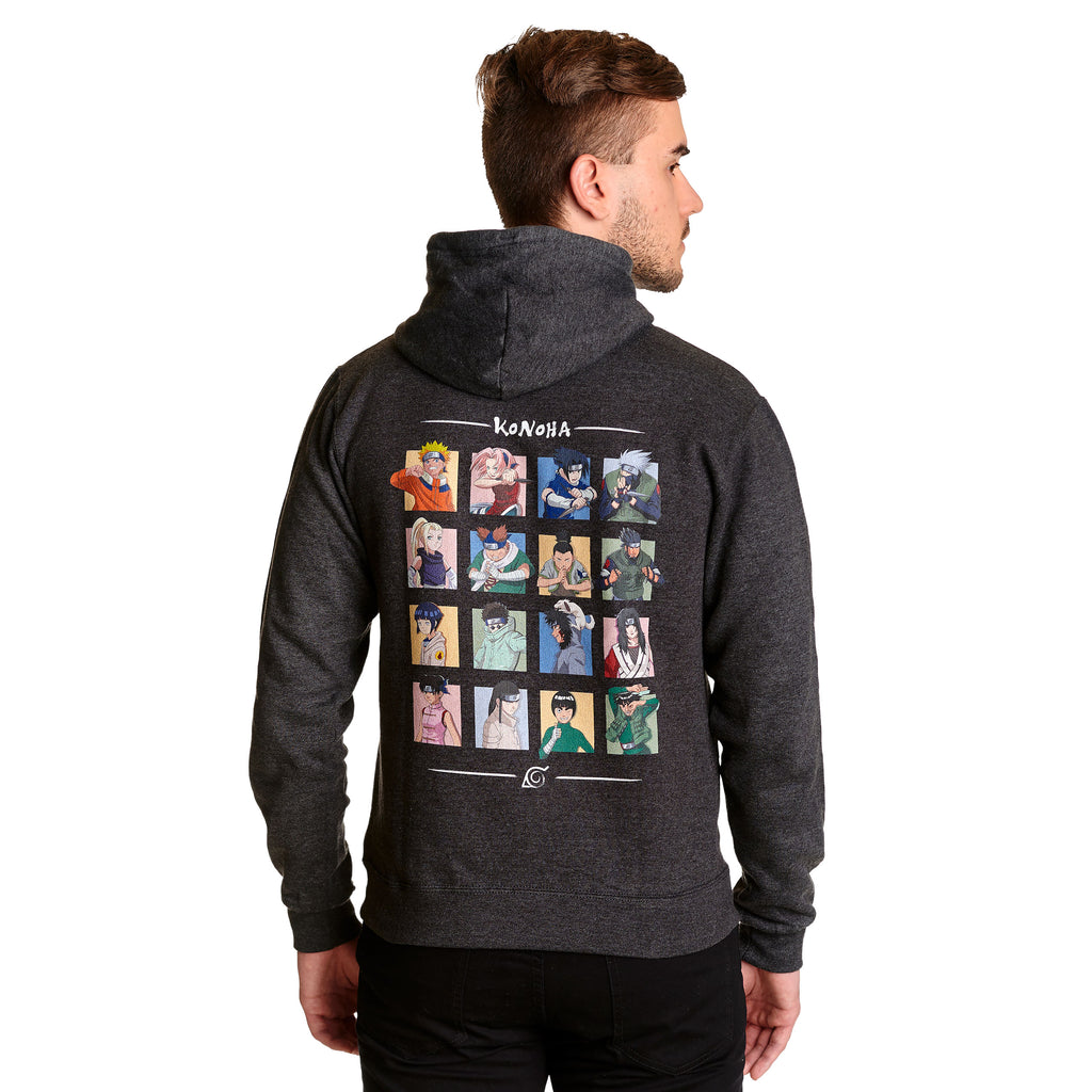 Productafbeelding Naruto - Personages van Konoha Hoodie grijs