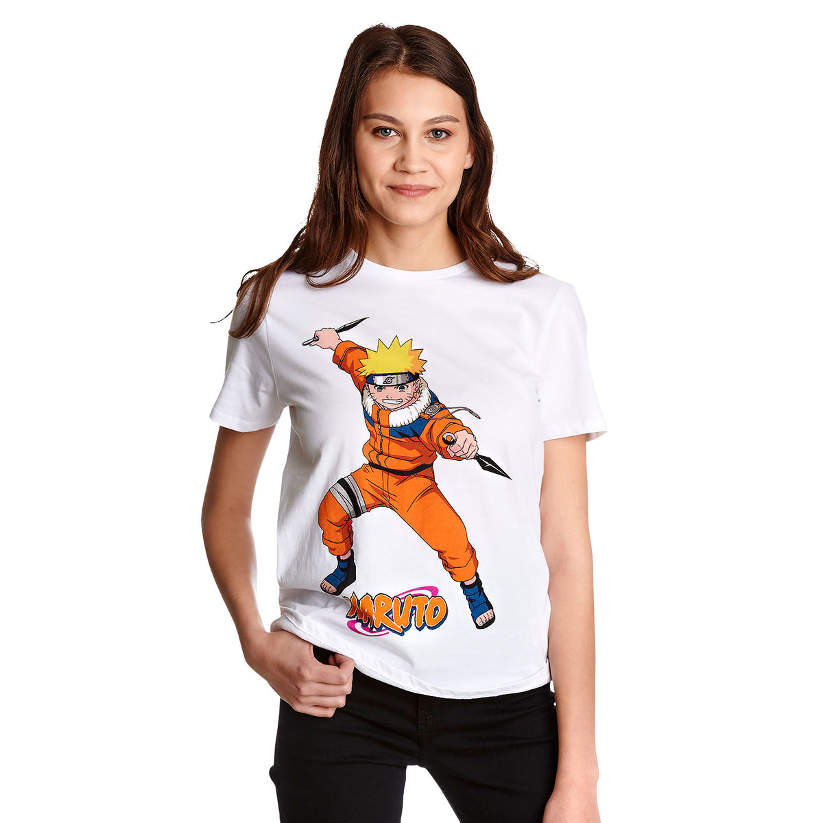 Productafbeelding Naruto Uzumaki Character Dames T-shirt Wit