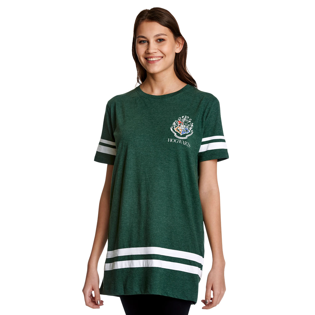 Productafbeelding Slytherin Seeker Malfoy Oversize Dames T-shirt Groen - Harry Potter