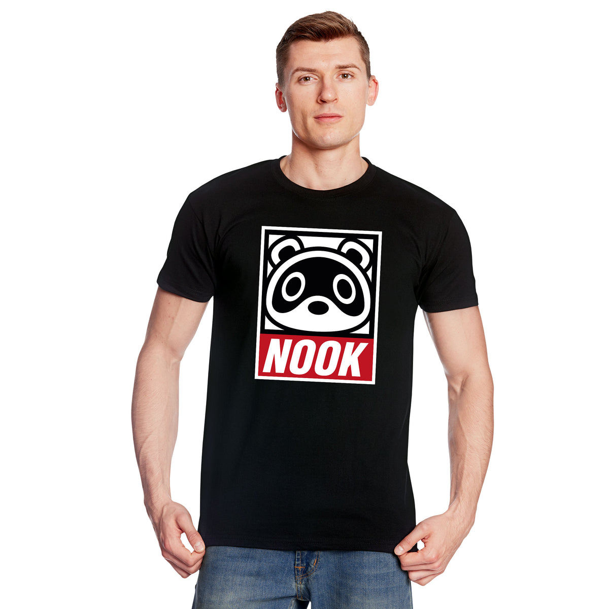 Productafbeelding Tom Nook T-Shirt voor Animal Crossing Fans Zwart