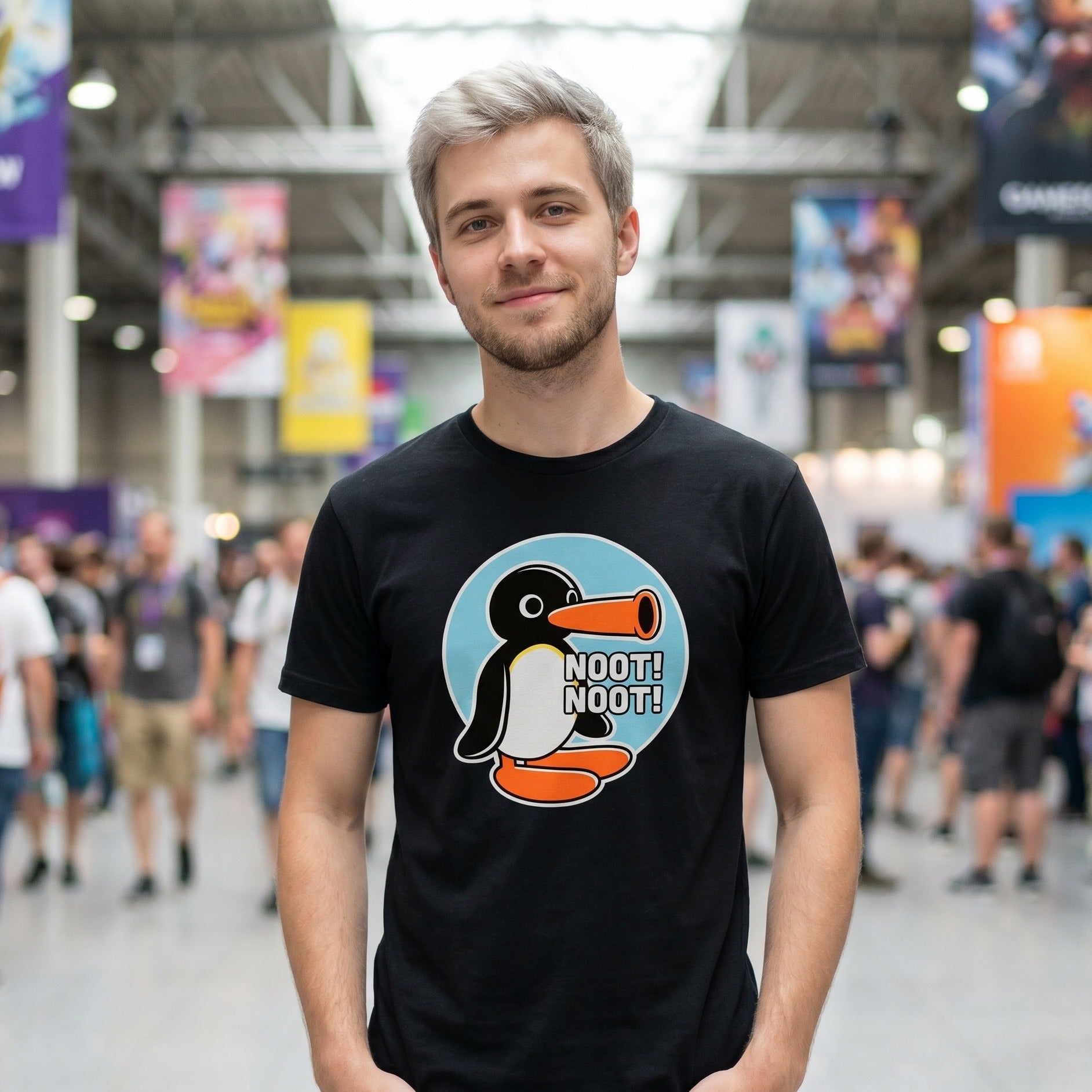 Productafbeelding Noot Noot T-shirt voor Pingu fans zwart