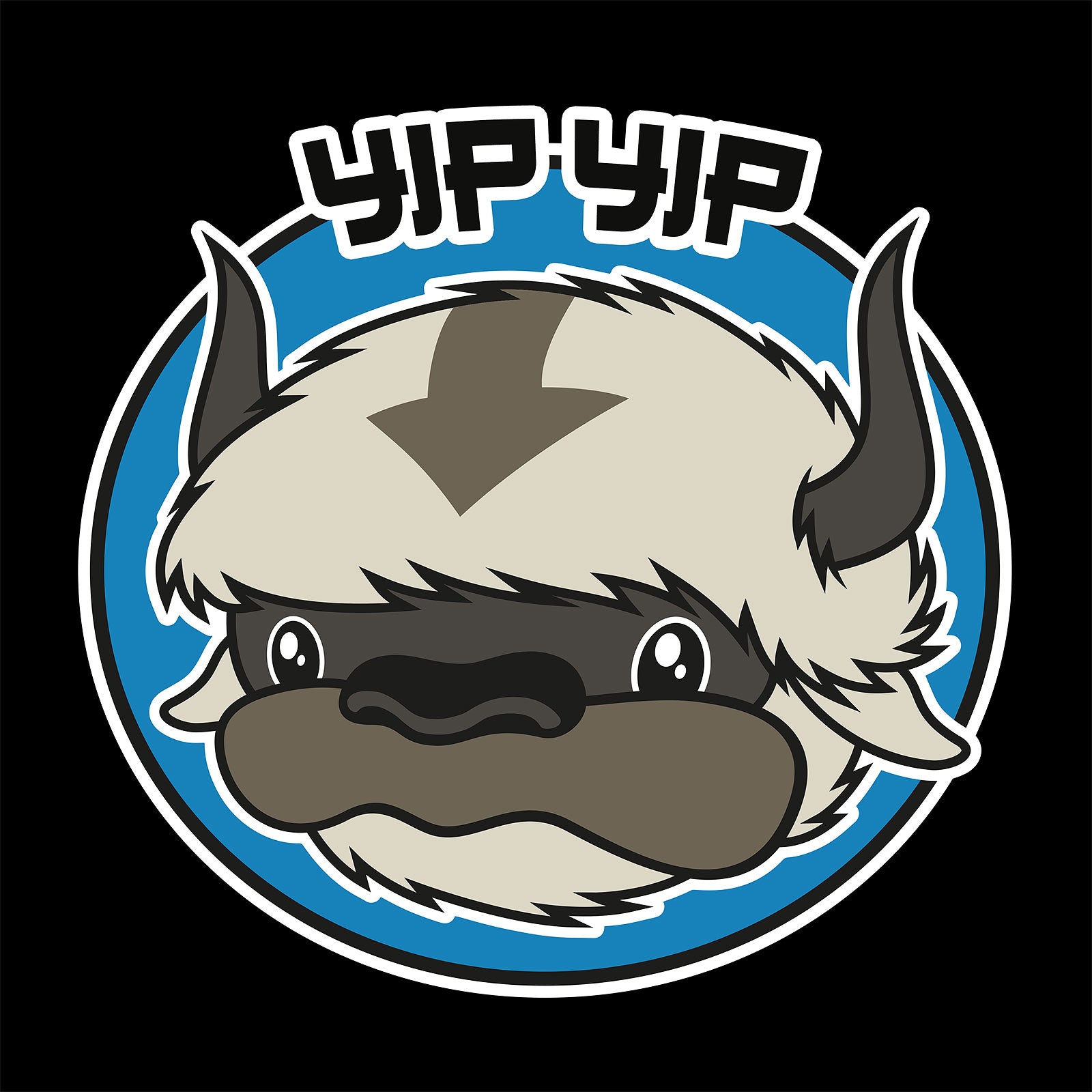 Productafbeelding Appa Yip Yip T-shirt voor Avatar-fans zwart