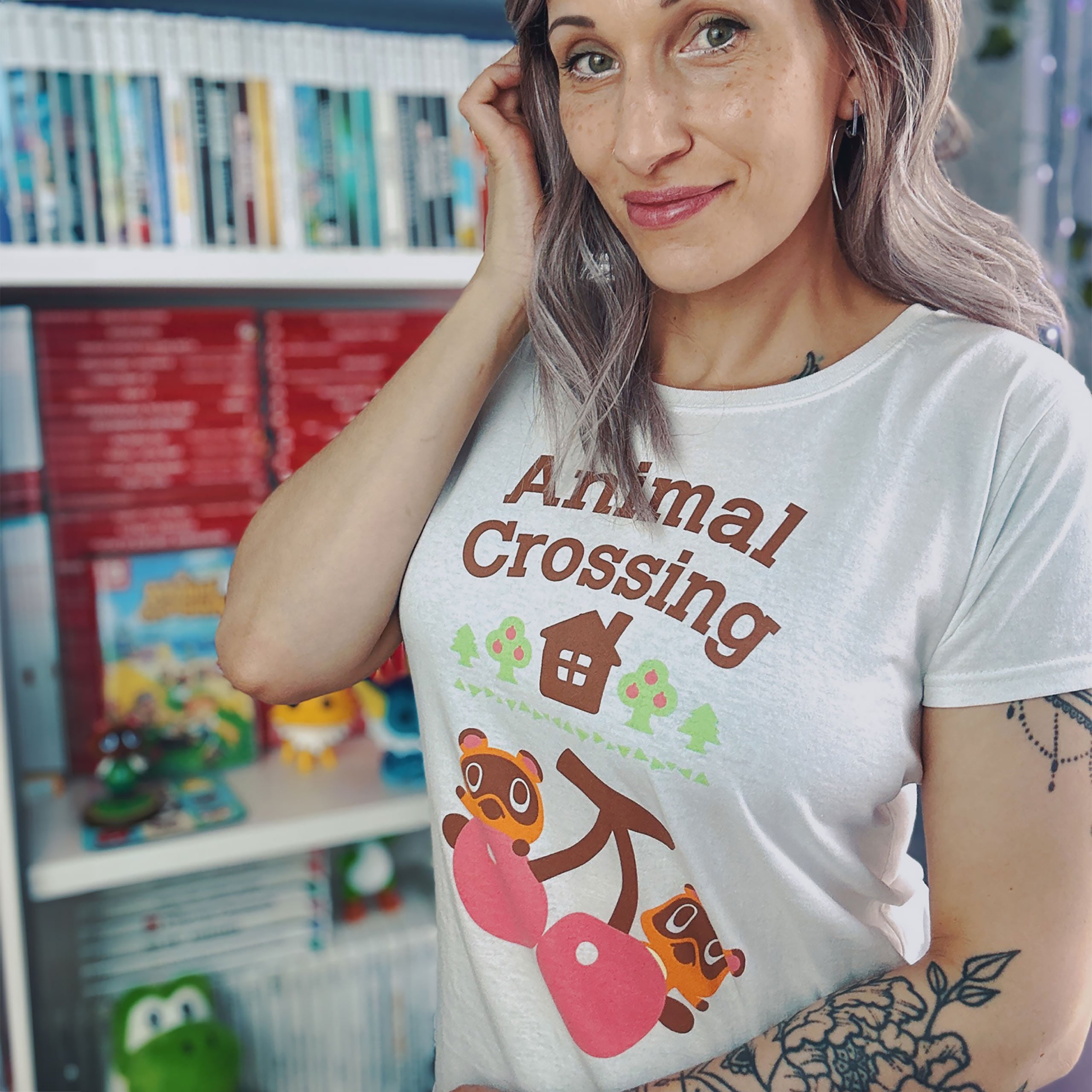 Productafbeelding Animal Crossing - Timmy en Tommy dames T-shirt wit