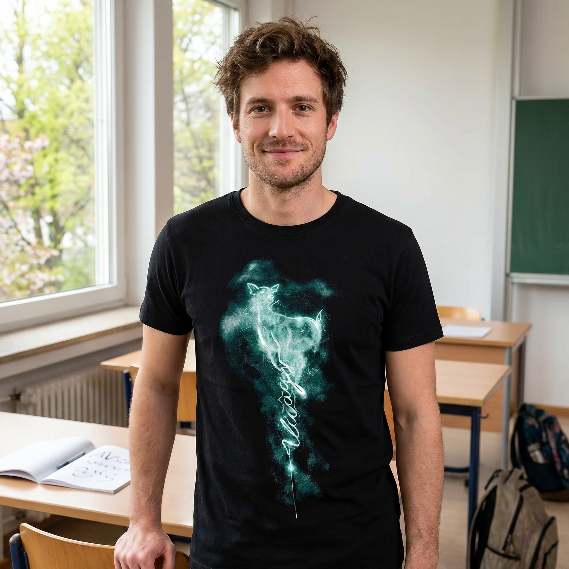 Productafbeelding Snape Patronus Always Dames T-Shirt Zwart - Harry Potter