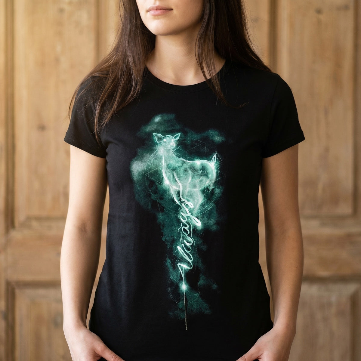 Productafbeelding Snape Patronus Always Dames T-Shirt Zwart - Harry Potter