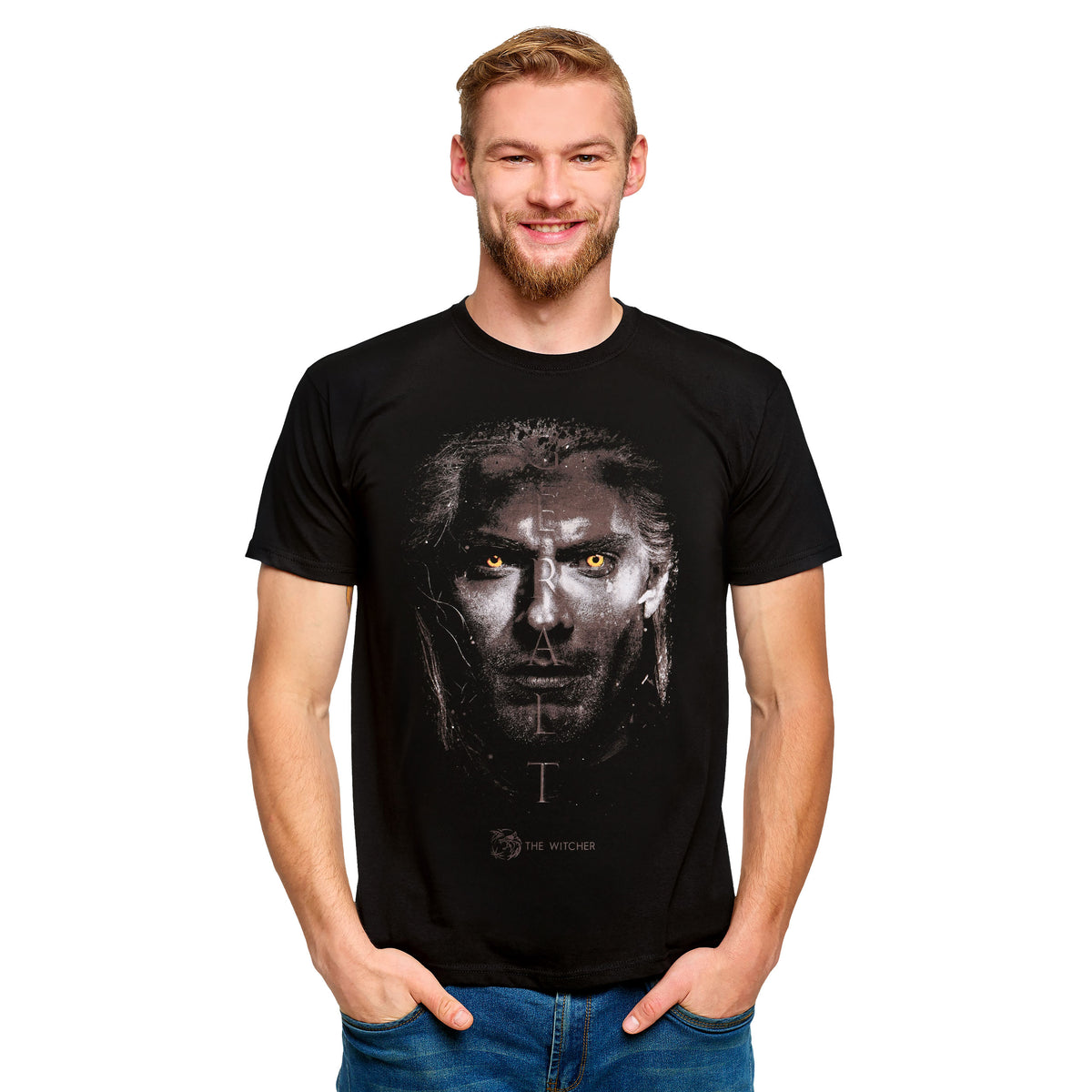 Productafbeelding Witcher - Geralt Portret T-Shirt zwart
