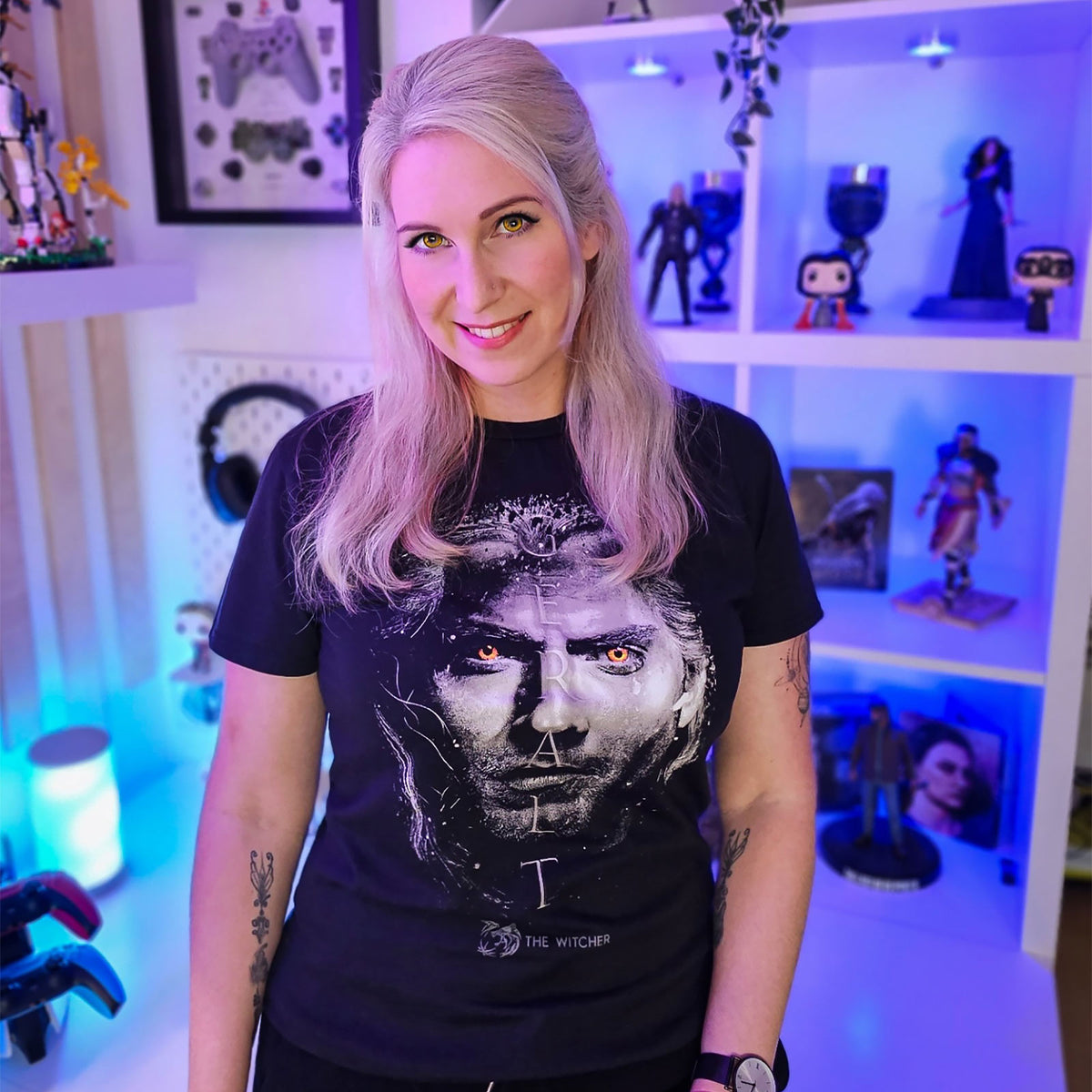 Productafbeelding Witcher - Geralt Portret T-Shirt zwart