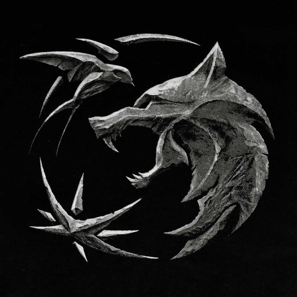 Productafbeelding Witcher - Wolf Embleem T-Shirt Zwart