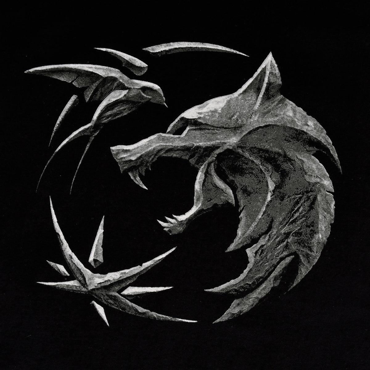 Productafbeelding Witcher - Wolf Embleem T-Shirt Zwart